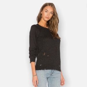 Bailey 44 Cinderella Merino Wool Blend Olive Green Distressed Sweater Size Small